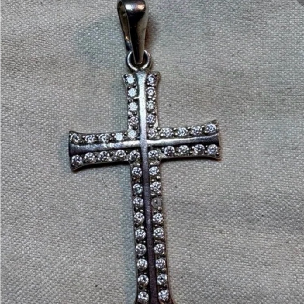 Elegant Silver Cross Solid Sterling Silver - image 1